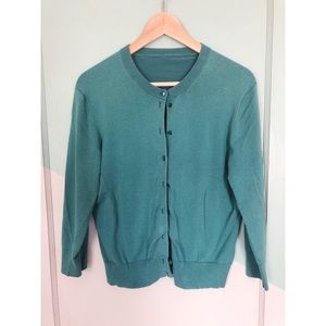 JCrew Jackie cardigan in teal